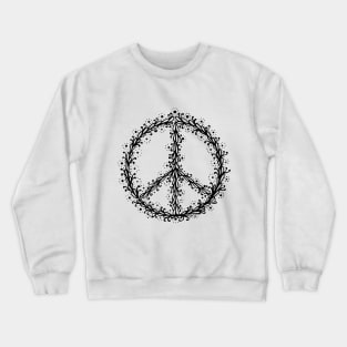 Doodle Peace Symbol Crewneck Sweatshirt